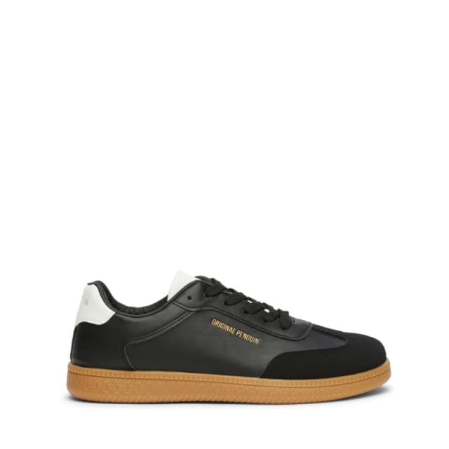 Original Penguin Womens Salsa Court Trainers Black / Gum female 3 (36)