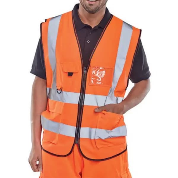 Beeswift Beeswift Executive High Visibility Waistcoat Orange 6XL WCENGEXECOR6XL