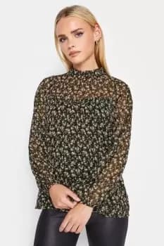 Petite Ditsy Print Frill Top