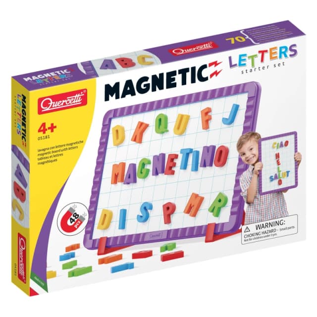Quercetti Magnetic Letters Starter Set - 48 Pieces, Multi 5181