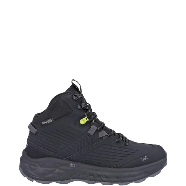 Hi Tec Mens Fuse Trek Lightweight Mid Walking Boots UK Size 7 (EU 41) Black HIT159-BLKSUL-7