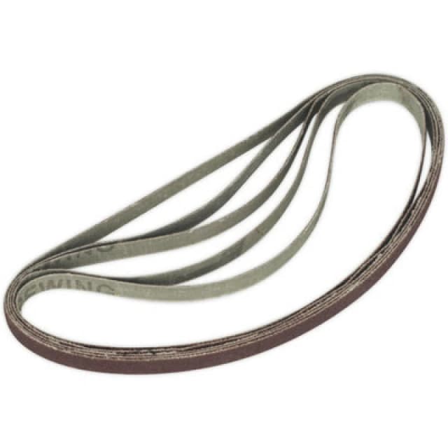 Loops 5 PACK - 8mm x 456mm Sanding Belts - 100 Grit Aluminium Oxide Slim Detail Loop Multi