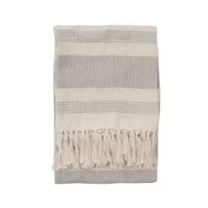 Simply Organic Stripe Throw Taupe