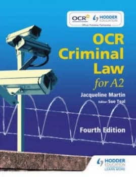 Ocr Criminal Law for A2 by Jacqueline Martin Paperback