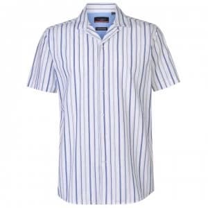 Pierre Cardin Reverse Stripe Shirt Mens - White/Blue