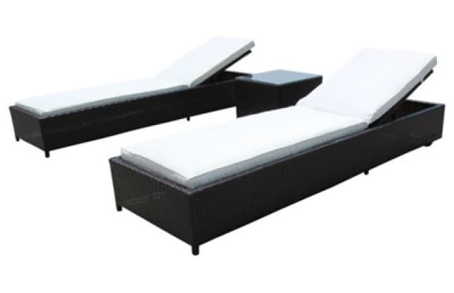 FURNITURE ONE Furniture One - Rattan 6 Piece Modular Outdoor Garden Sofa - Nature - Natural 2x2003-1x2004-N