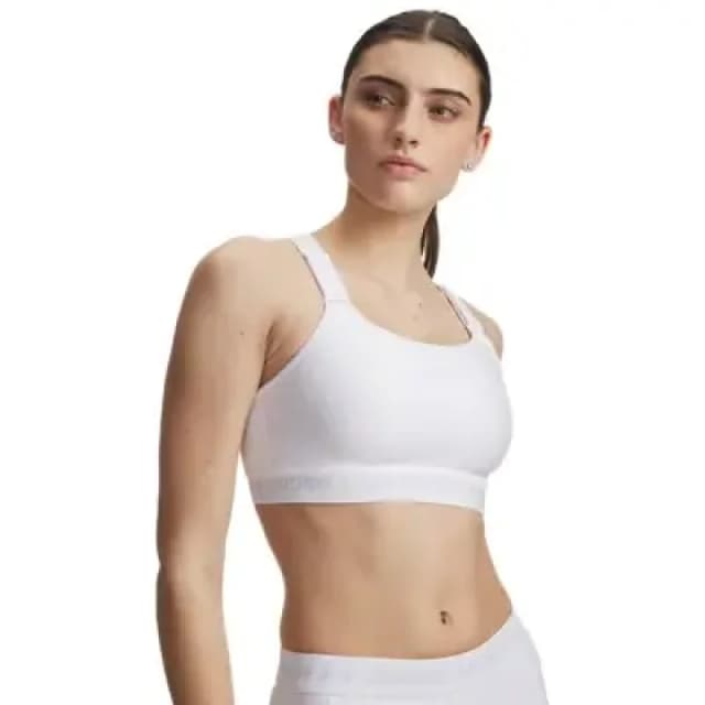 Sports bra Under Armour HeatGear Blanc Female L