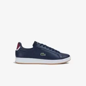 Mens Lacoste Carnaby Pro Leather Colour Contrast Trainers Size 10 UK Navy / Gum