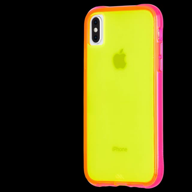 iPhone XS Max Tough Clear Neon Skin Case