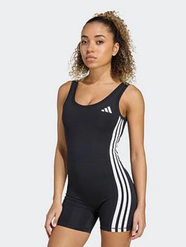 Womens bodysuit adidas Optime Essentials 3-stripes Noir Female XL