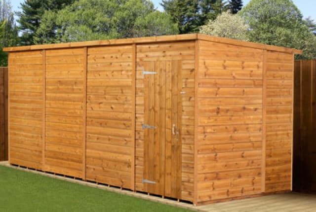 Empire Sheds Empire Modular Pent 16X6 Dipped Treated Tongue And Groove Wooden Garden Shed Single Door No Windows (16' X 6' / 16ft X 6ft) (16X6)