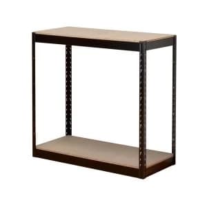 Influx Storage Shelving Unit Heavy duty Boltless 2 Shelves Capacity 2x 150KG Black