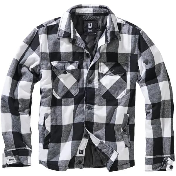 Brandit Lumber Jacket, black-white, Size XL