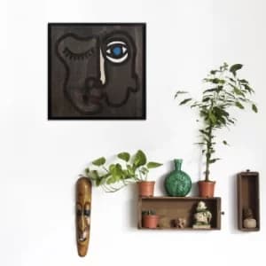 Tears Black White Decorative Wooden Wall Accessory