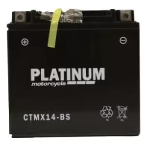 Platinum Motorcycle Starter Battery CTMX14-BS 12V 12Ah 240CCA Wc 1 Yr Guarantee