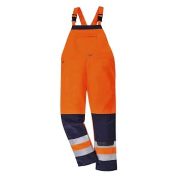 Portwest Girona Hi Vis Bib and Brace Orange / Navy 2XL
