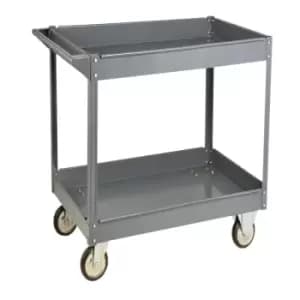 Steel tray service tolley with 3 shelves
