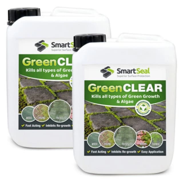 Smartseal Green Clear, Lichen And Algae Killer For Roofs, Driveways And Patios, 2 X 5L