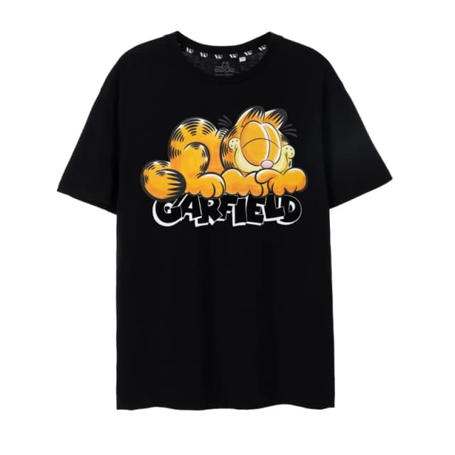 Garfield Garfield Men Short Sleeved T-Shirt in Black Size: Small Black S Male 5063203008117