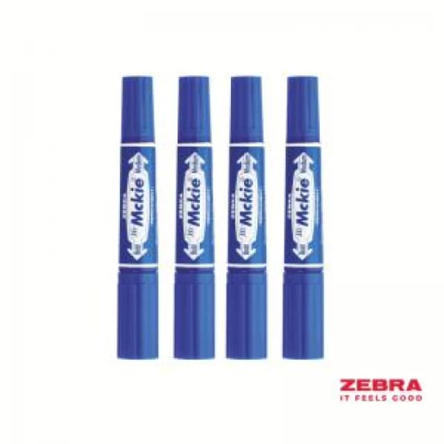 Zebra Permanent Bold Marker Twin Tip Blue (10 Pack) 50252
