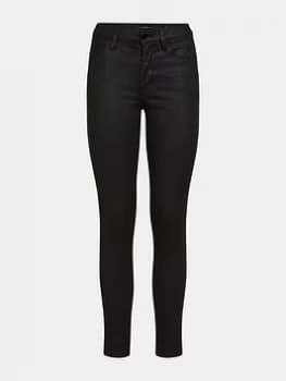 Guess Coated Skinny Jeans - Black, Size 27, Women