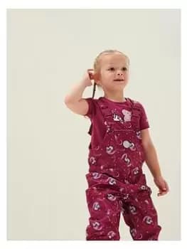 Regatta Kids Peppa Pig Dungaree - Raspberry , Raspberry, Size 12-18 Months, Women