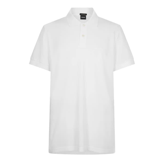 Boss Mens Firenze Short Sleeve Polo Shirt White male XL