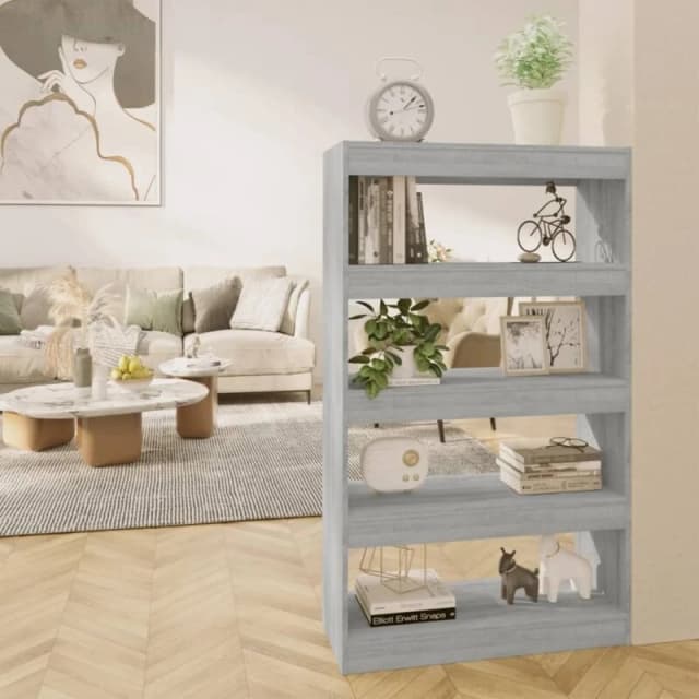 VIDAXL Book Cabinet/Room Divider Grey Sonoma 80x30x135cm Engineered Wood Vidaxl 8720286844526