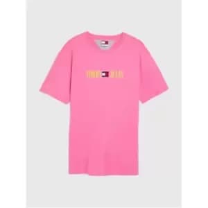 Tommy Jeans Liner Logo T-Shirt - Pink