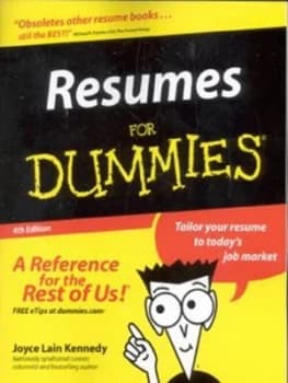 Resumes for Dummies by Joyce Lain Kennedy Paperback