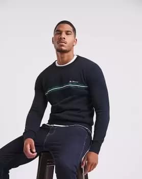 Ben Sherman Chest Stripe Knit Jumper