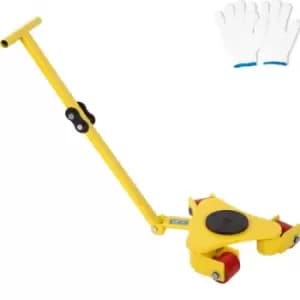 VEVOR 3T/6600lbs 360° Machinery Skate Mover Durable 360°Rotation Q235 Steel Rotating Rollers Material Handling