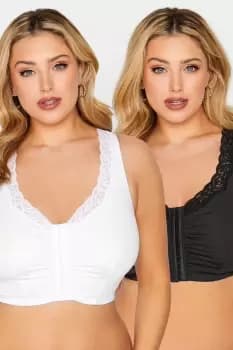 2 Pack Non Padded Lace Trim Bras Bras