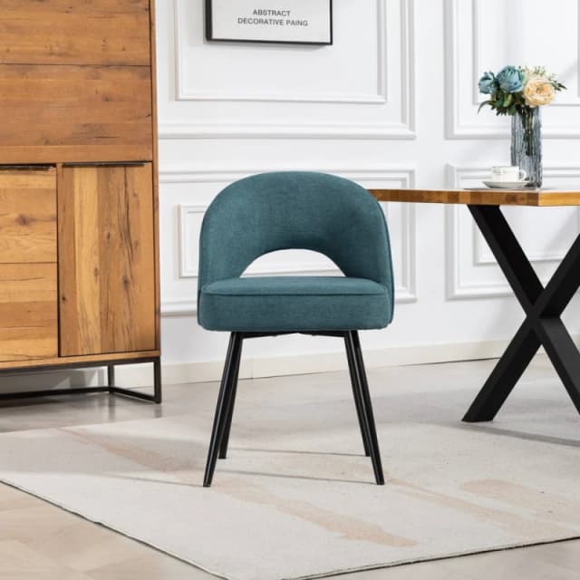 Artemis Home Ashley Fabric Dining Chairs - Set of 2 in Teal Size: 2 Pack Teal Unisex 2 Pack