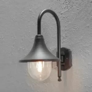 Bari Outdoor Simple Dome Down Light Matt Black, IP44