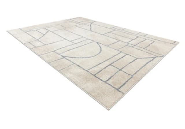 RugsX Carpet Fusion 0806 Cream / Light Grey - Geometric, Modern, Abstract 80X150 Cm