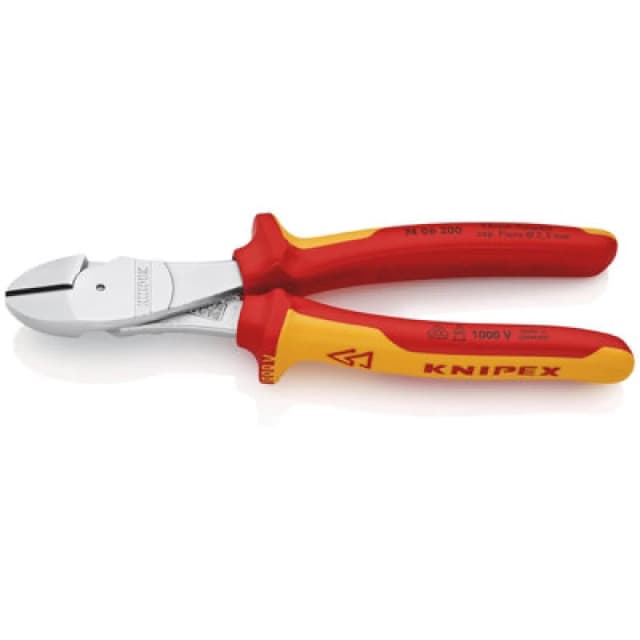 Knipex 74 06 200 Sb Vde Insulated High Leverage Diagonal Cutter, 200mm 26789