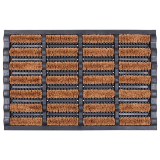 Nicola Spring Heavy Duty Scraper Door Mat - 60cm x 40cm Brown