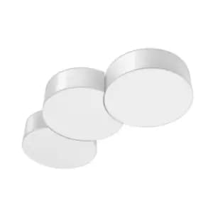 Circle Decorative Flush Ceiling Light, White, 91cm