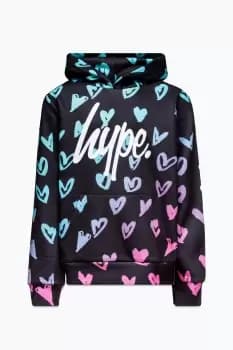 Scribble Heart Script Hoodie