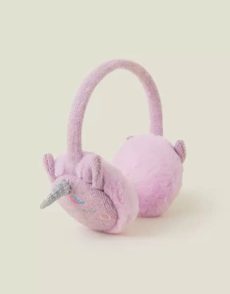 Girls Faux Fur Unicorn Earmuffs