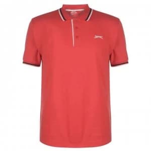 Slazenger Tipped Polo Shirt Mens - Cherry Red