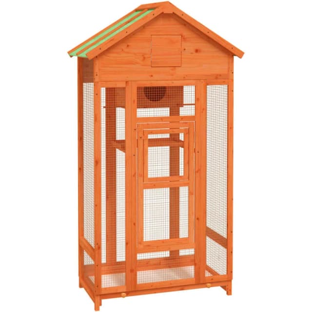 vidaXL Bird House Brown 91.5x53x170cm Solid Wood Pine, Brown 172252