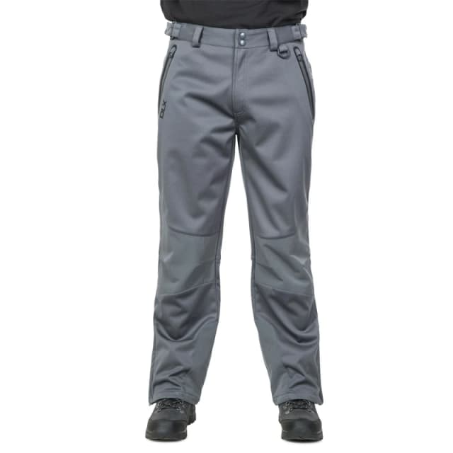 Trespass Trespass Men Holloway Waterproof DLX Trousers in Dark Grey Size: X-Small Dark Grey XS Male 5057819251388