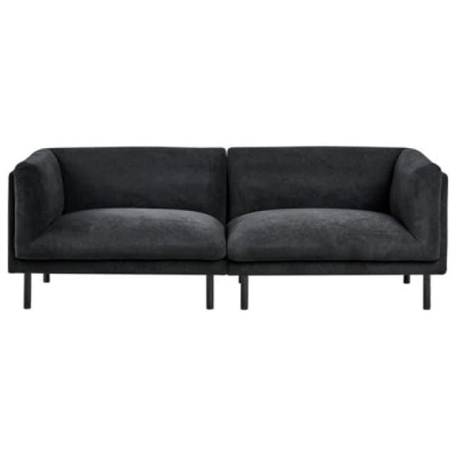 Beliani Sofa 3 Seater Vorgod Fabric Black