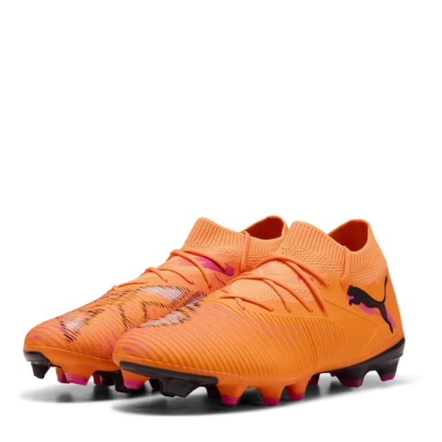 Puma Future 8 Match Firm Ground Football Boots Orange/Black male 7 (40.5)