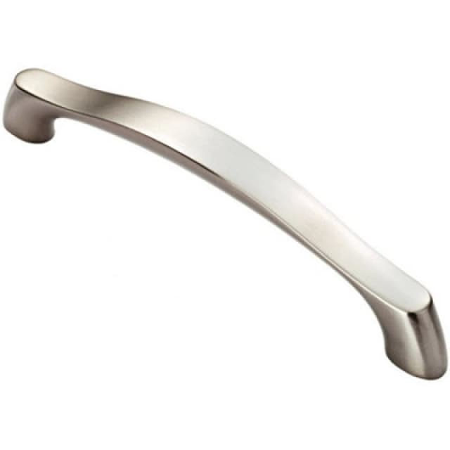 Loops Chunky Arched Grip Pull Handle 194 x 17mm 160mm Fixing Centres Satin Nickel Metallics unisex