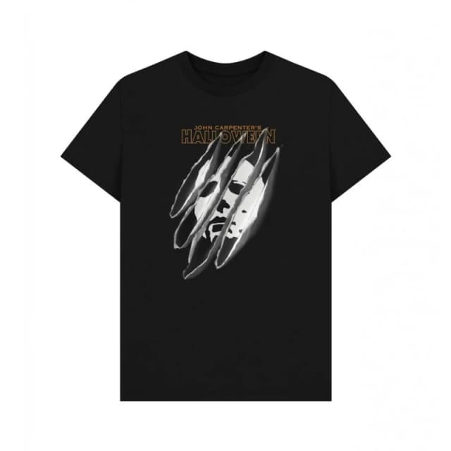 Halloween Mens Slashed T-Shirt in Black Size: Small Black Male S