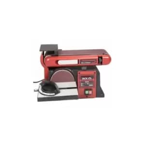 Belt & Disc Bench Top Sander Linisher Heavy Duty Cast Iron Base - Lumberjack