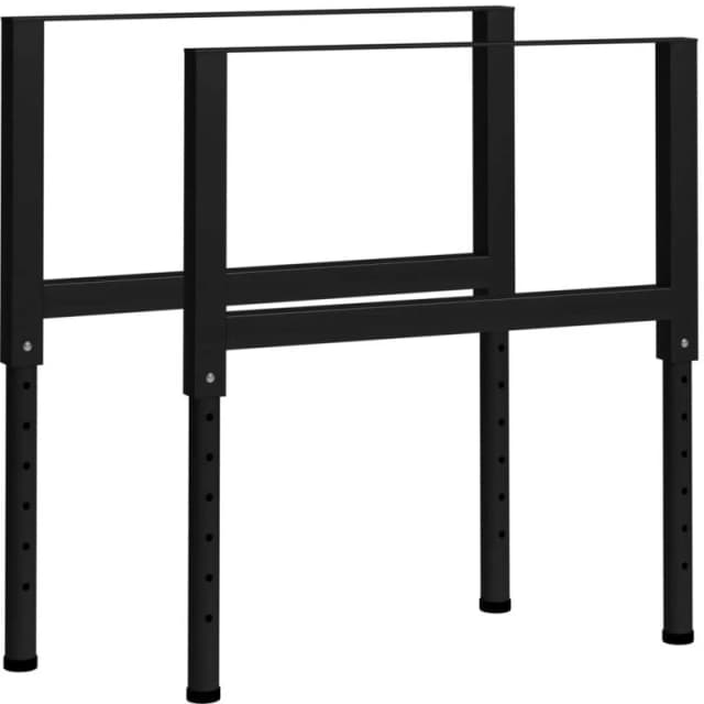 VIDAXL Vidaxl - Adjustable Work Bench Frames 2 pcs Metal 85x(69-95.5) cm Black 8720286111598